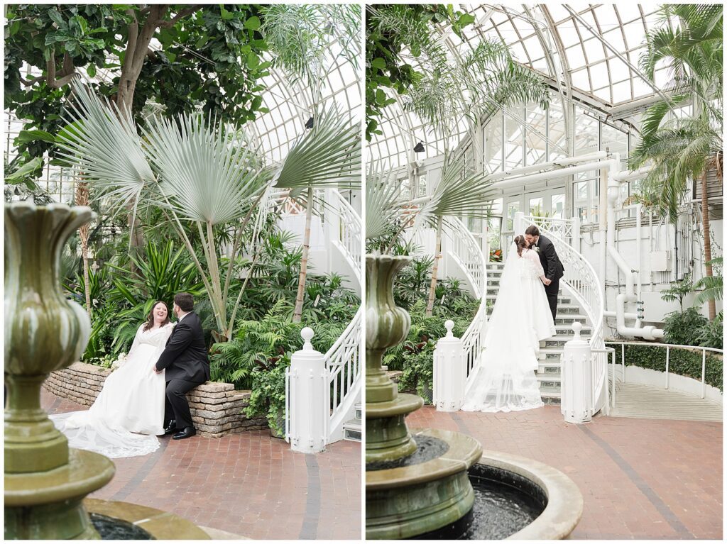 Franklin Park Conservatory wedding in Columbus. Photo by Columbus wedding photographer Amanda Lauren Collective